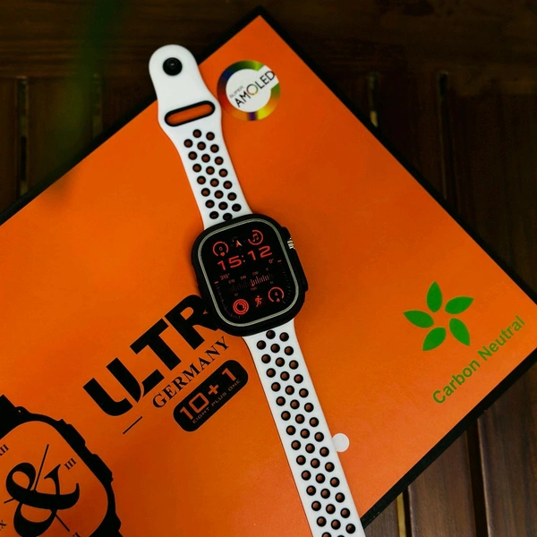 New Arrivals Ultra 10 In 1 Series 8 Ultra With Case, 8 Straps, Tws Pro 2. 8 Straps, Watch protectorr, Wireless Fast Charging Cable And Manual Book Included In Box