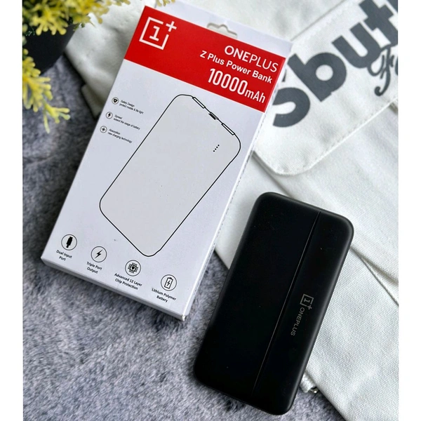 10000mAh Powerbank, Dual USB-A Outputs | Dual Input Ports | Lithium Polymer Power Bank | Plastic Casing, Lightweight