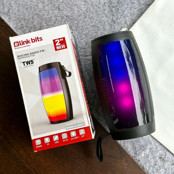 Latest Original Link bits Portable RGB Light Wireless Outdoor MP3 Music Player Party Bass Wireless Sound MINI Speaker-BR589