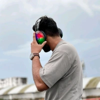 Presenting You All, New Rgb Colour Headphones, Multi colour led light inbuilt headphones heavy Quality top look for Gaming and night clubs / party - Black