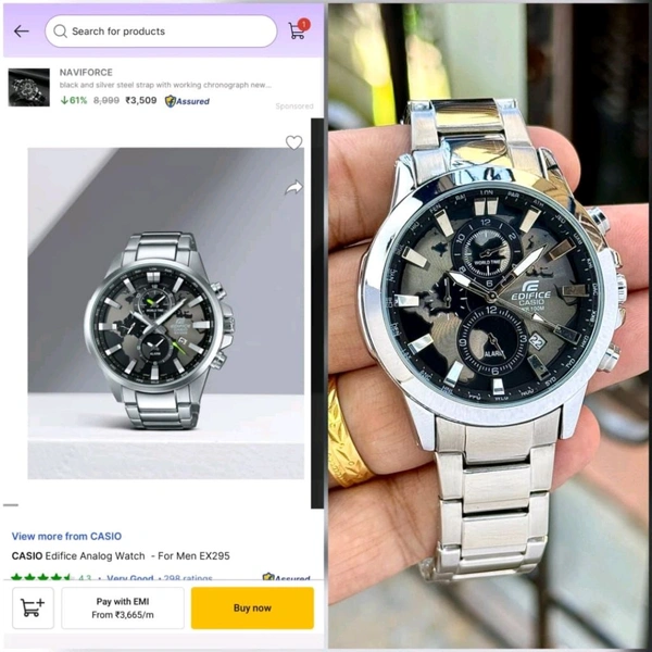 Analog EFR 303 World Map Powerful Hi-End Quartz Chronograph Machinery Watch For Men