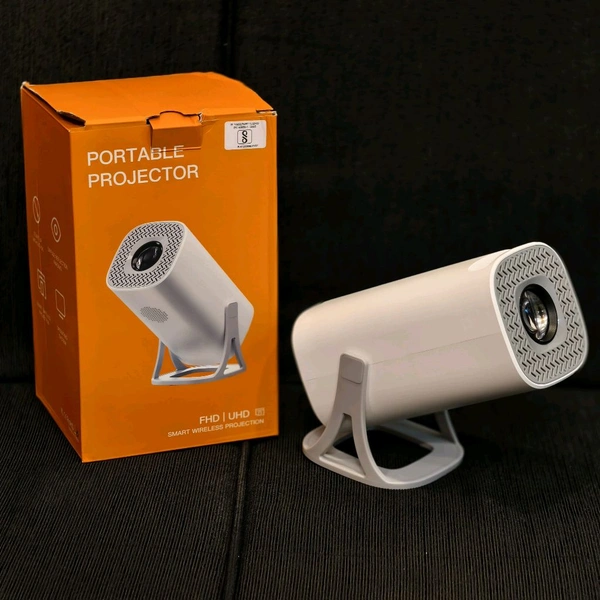 Mini Smart Android Projector With 4K Decoding FHD Display | Built-in OS | Wireless Screen Mirroring | Ultra Portable Design