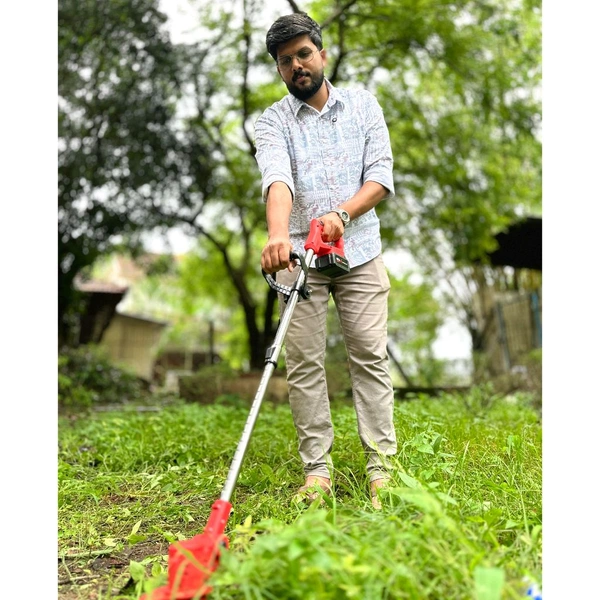 Electric Grass Cutter with Dual Battery 24Vf – High-Power Brush Cutter for Garden & Farm Use