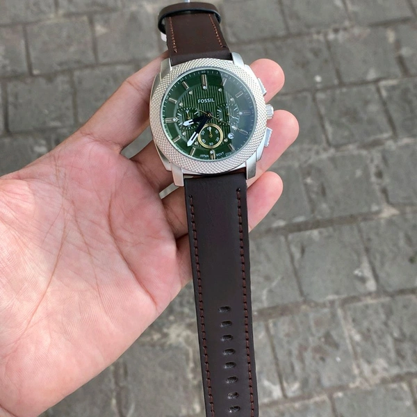 Analog FS4656 High Quality stop watch battery operated chronograph machinery Watch - Green