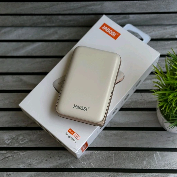 JABOSI Magnetic 15W Wireless Power Bank with Foldable Stand | Ultra-Slim 10000mAh Portable Charger