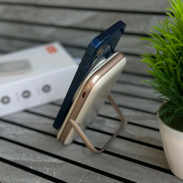 JABOSI Magnetic 15W Wireless Power Bank with Foldable Stand | Ultra-Slim 10000mAh Portable Charger