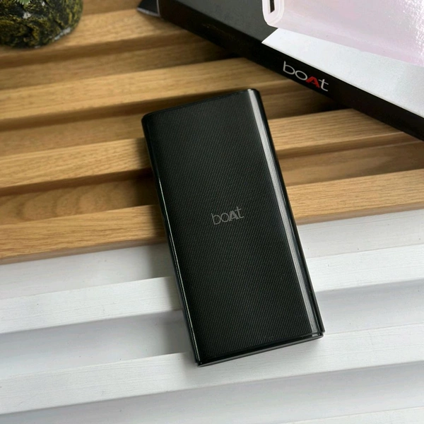 10000mAh Powerbank With 4 Build In Cables | Lithium Polymer Power Bank | Plastic Casing, Lightweight | Extra Ports | For Mobile, Earbuds, Smartwatch, Speaker, Tablet - Black