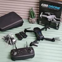 E88 Dual Camera Drone with Carry Case – Foldable, HD, Optical Flow, Smart Control