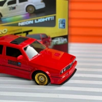 Remote Control Car 2.4GHZ High Speed Racing Car with Drift Tires, Roadblocks And LED Headlights Dual Batteries Best Birthday Gift, Holiday Gift - Red