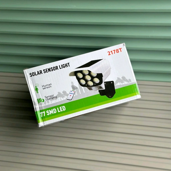 77 LED Solar Sensor Light | Motion Detection | Remote Control | Wall Mount | Outdoor Use