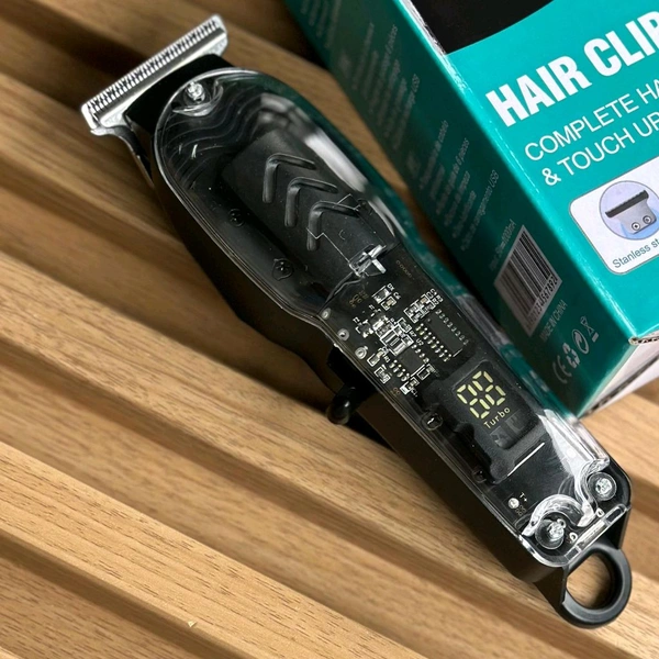 Transparent Body | LED Display | Stainless Steel Blade | Type-C Rechargeable | Face + Hair + Body