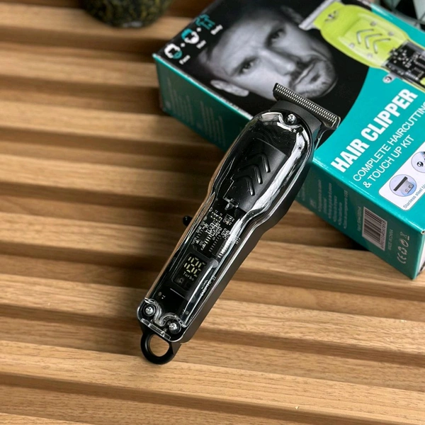 Transparent Body | LED Display | Stainless Steel Blade | Type-C Rechargeable | Face + Hair + Body