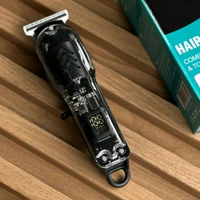 Transparent Body | LED Display | Stainless Steel Blade | Type-C Rechargeable | Face + Hair + Body