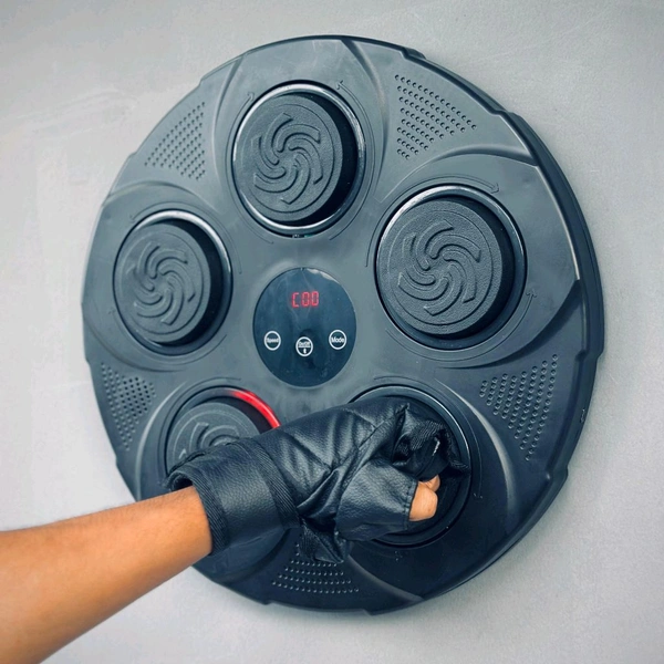 Maxtop Intelligent Music Boxing Pad with LED & Bluetooth | Wall-Mounted Punch Training with Smart Chip, Gloves Included – Ideal for Home Fitness & Stress Relief