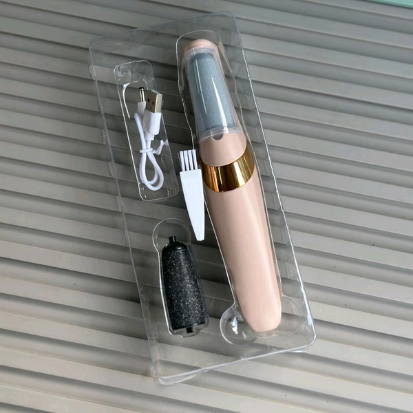 Flawless Pedi Rechargeable Foot Care Tool | 2-Speed Electric Callus Remover with Coarse & Fine Heads, USB Charging – At-Home Pedicure for Smooth Heels & Feet