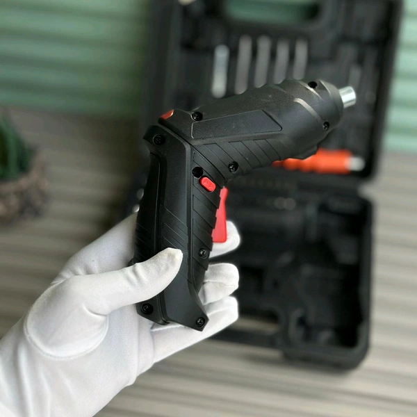 38-in-1 Cordless Rechargeable Screwdriver Drill Kit with LED Light & Flexible Shaft – USB Charging – Portable Toolbox Set for DIY, Home, and Car Repairs