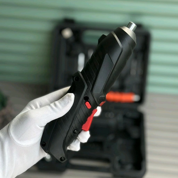 38-in-1 Cordless Rechargeable Screwdriver Drill Kit with LED Light & Flexible Shaft – USB Charging – Portable Toolbox Set for DIY, Home, and Car Repairs