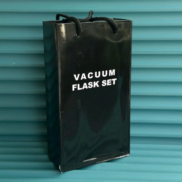 Sainless Steel Vacuum Flask Set with 3 Steel Cups Combo for Coffee Hot Drink and Cold Water Flask Ideal Gifting Travel Friendly Latest Flask Bottle. (500ml)