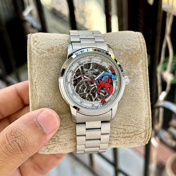 Analog Spider-Man Skeleton Dial Watch