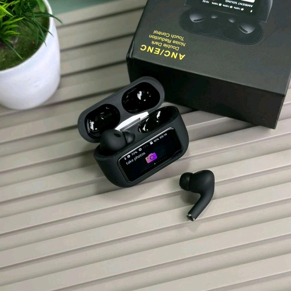 Smart Display TWS Earbuds | With Active ANC + ENC | Wireless Charging Supported