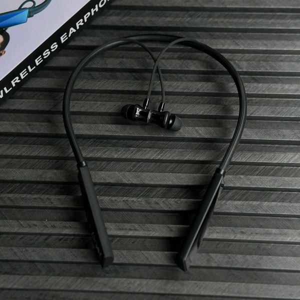 Bluetooth Truly Wireless In Neckband With Mic - Black