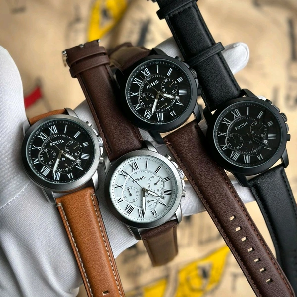 Men’s Classic Analog Watch – Elegant Dial, Date Display, Chronograph Working – Formal & Casual Wear - STB1