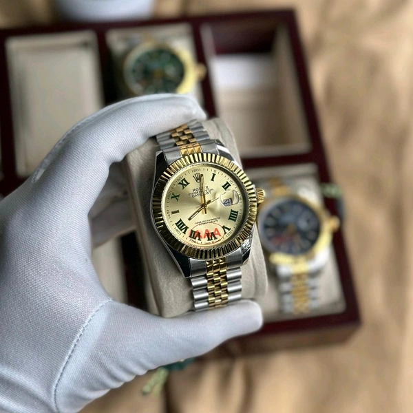 Men’s Classic Analog Watch – Elegant Dial, Date Display, Chronograph Working – Formal & Casual Wear - STB4