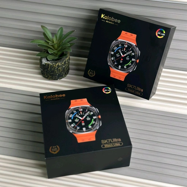 Kalobee SK7 Ultra Smartwatch – AMOLED Display | Bluetooth Calling | 100+ Sports Modes | IP67 | Wireless Charging - Black
