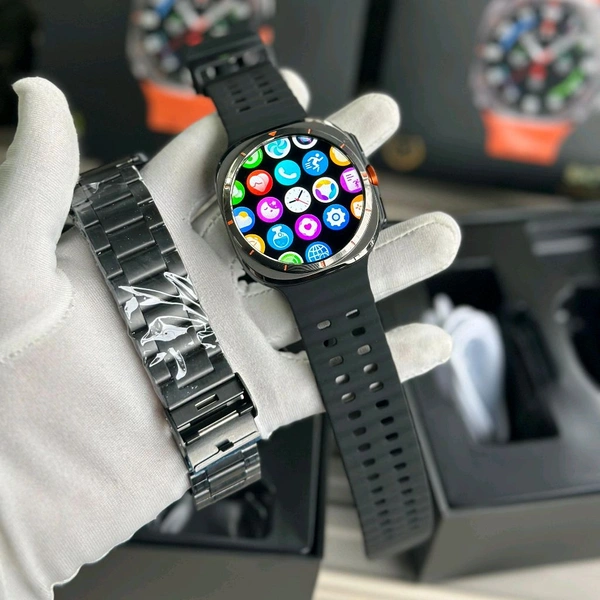 Kalobee SK7 Ultra Smartwatch – AMOLED Display | Bluetooth Calling | 100+ Sports Modes | IP67 | Wireless Charging - Black