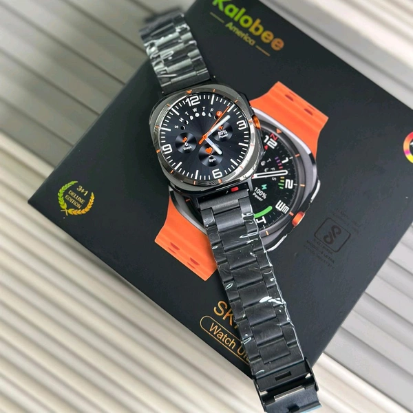 Kalobee SK7 Ultra Smartwatch – AMOLED Display | Bluetooth Calling | 100+ Sports Modes | IP67 | Wireless Charging - Black