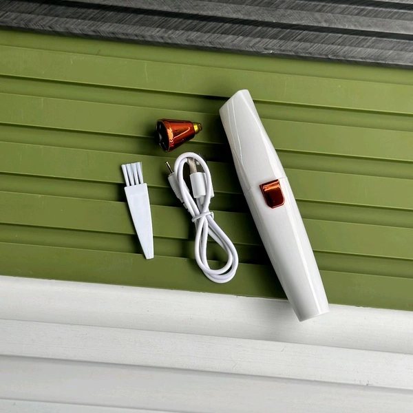 Blawless 2-in-1 Battery Operated Eyebrow & Facial Hair Trimmer | USB Rechargeable Shaver for Ladies (HX-202B)