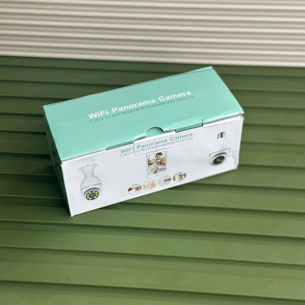 Smart WiFi Bulb Security Camera | 360° Panoramic View | Night Vision | Motion Detection | Two-Way Audio | CCTV