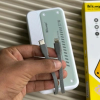 Hitage PB-93 20000mAh Power Bank | 37W Fast Charging | In-Built Cables - White