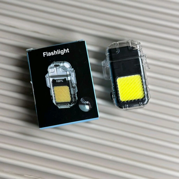 Electric Lighter USB Rechargeable Dual Arc Lighters, Coil lighter with Waterproof Transparent Shell