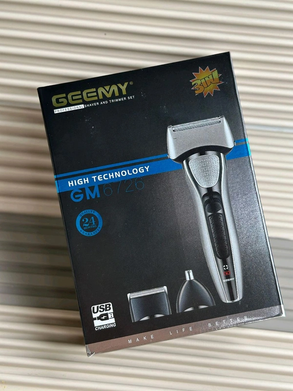 Geemy GM-6726 | 3-in-1 Professional Shaver & Trimmer Set