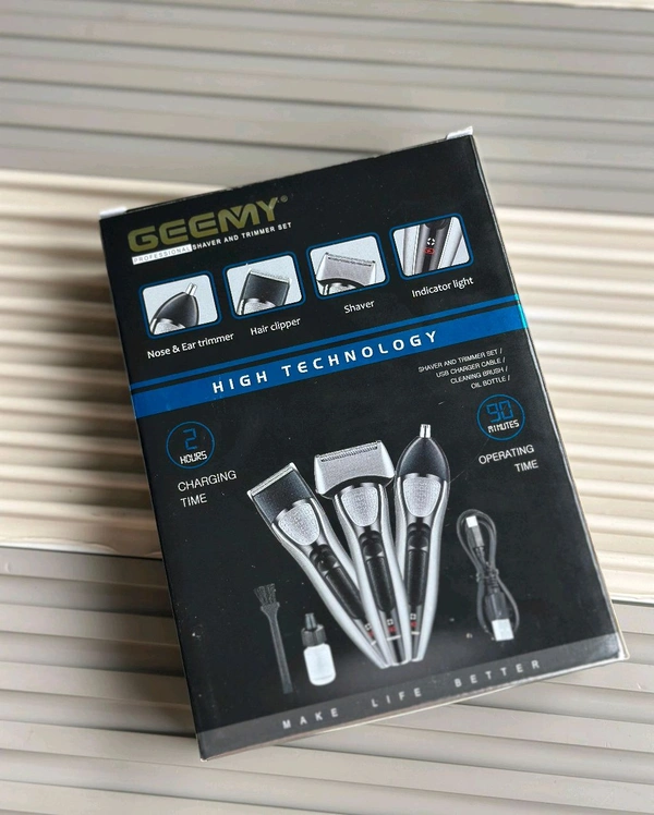 Geemy GM-6726 | 3-in-1 Professional Shaver & Trimmer Set