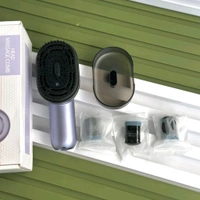 Purple Scalp Massager with Vibration, Red Light Therapy & Mist Function