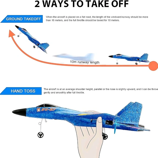 Foam Fighter SU-27 Smart Gyroscope RC Plane – Fly Like a Pro!