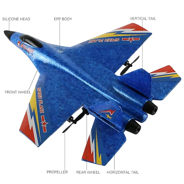 Foam Fighter SU-27 Smart Gyroscope RC Plane – Fly Like a Pro!