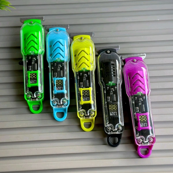 LT-808 Transparent Pro Hair Trimmer – Complete Haircut & Touch-Up Kit - Yellow