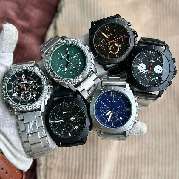 Men’s Classic Analog Watch – Elegant Dial, Date Display, Chronograph Working – Formal & Casual Wear - STB1