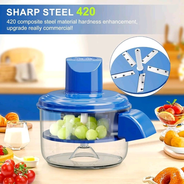 Electric Fruit & Vegetable Peeler Machine – 10–25s Fast Peeling | 5-Blade | Rechargeable, Automatic Peeling & Chopping
