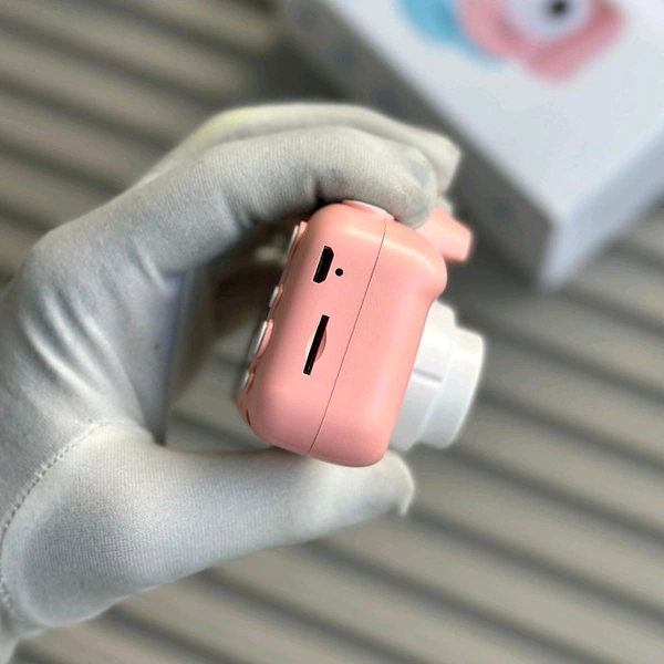 Kids Digital Camera with Screen – 1080P Photo & Video, Rechargeable, USB Cable, Cartoon Design – Perfect for Boys & Girls - Mint Blue