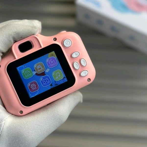 Kids Digital Camera with Screen – 1080P Photo & Video, Rechargeable, USB Cable, Cartoon Design – Perfect for Boys & Girls - Mint Blue