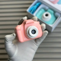 Kids Digital Camera with Screen – 1080P Photo & Video, Rechargeable, USB Cable, Cartoon Design – Perfect for Boys & Girls - Pink