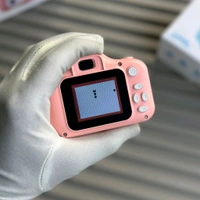 Kids Digital Camera with Screen – 1080P Photo & Video, Rechargeable, USB Cable, Cartoon Design – Perfect for Boys & Girls - Pink