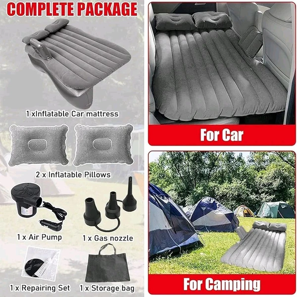 Multi Functional In Car Inflatable Air Bed | Car Back Seat Mattress for Travel, Camping & Long Drives