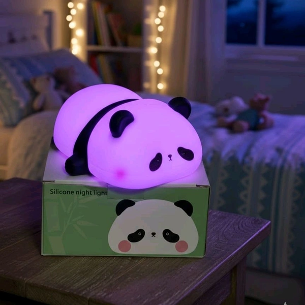 Adorable LED Night Light – Soft Silicone Rechargeable Lamp with Touch Control, Perfect for Baby Nursery, Kids' Bedroom, and Gifting