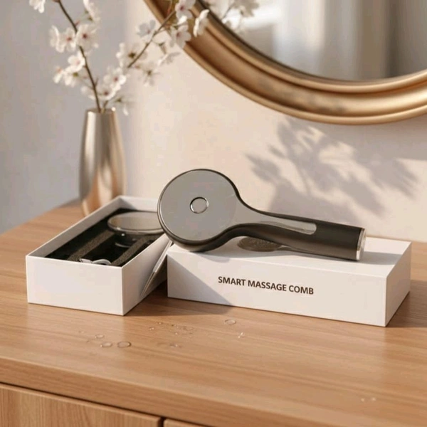 Electric Scalp Massage Comb – With Vibration & LED Therapy