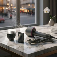 Leafless Hair Dryer with Attachments | Fast Drying, Lightweight Design | Home & Travel Use